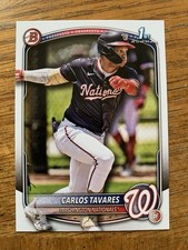 2025 bowman prospect Carlos Tavares #BP-28 Washington Nationals 