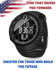 Waterproof Unisex Military Tactical LED Digital Sports Watch BacklightWristwatch