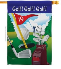 Breeze Decor H109043 Golf Golf Golf Decorative Vertical Garden Flag 28 X 40