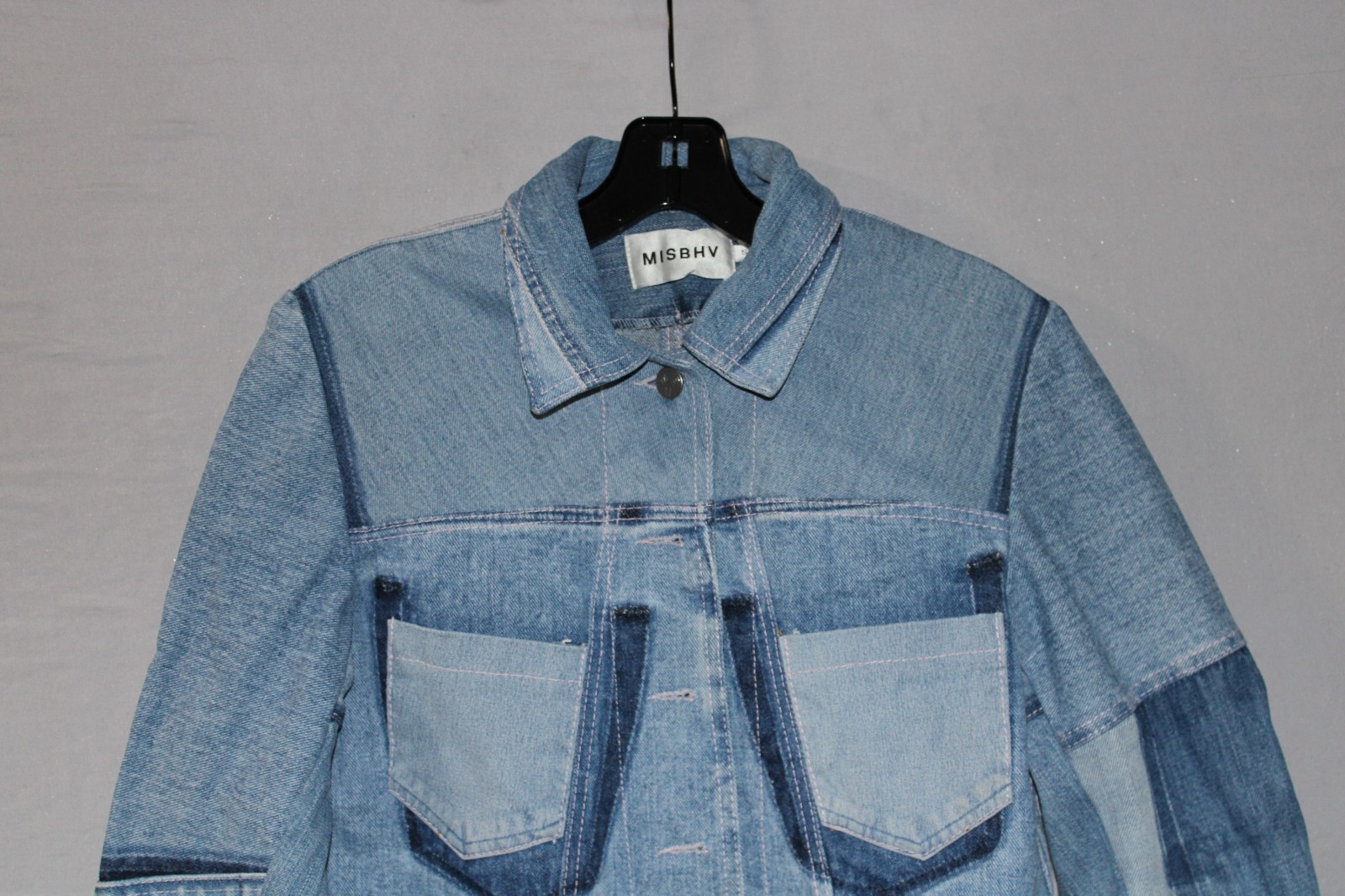 MISBHV Patchwork Denim Jacket Cropped Long Sleeve… - image 10