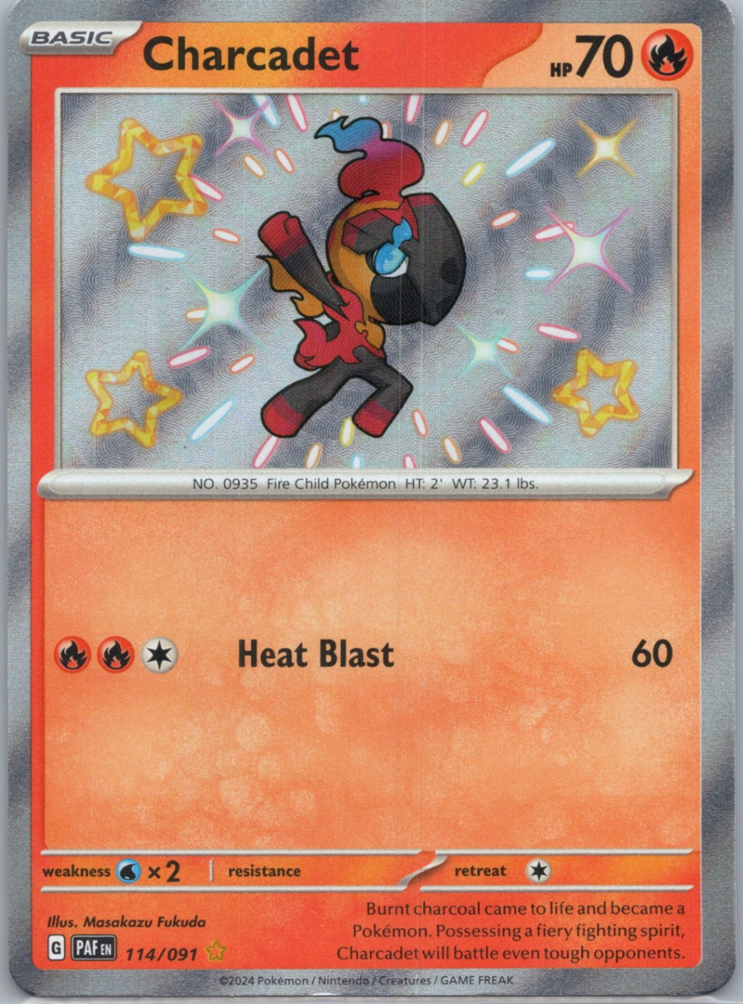 SV: Paldean Fates Charcadet Shiny Rare 114/091 NM