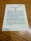 Genuine GSA Certificate Card for Black Box 1884 Carson City Morgan Silver Dollar
