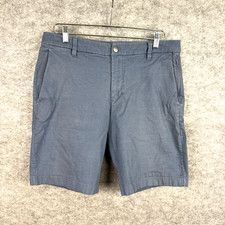Lululemon Commission Shorts 34 Blue Classic Fit Chino 9" Qwick Oxford Stretch
