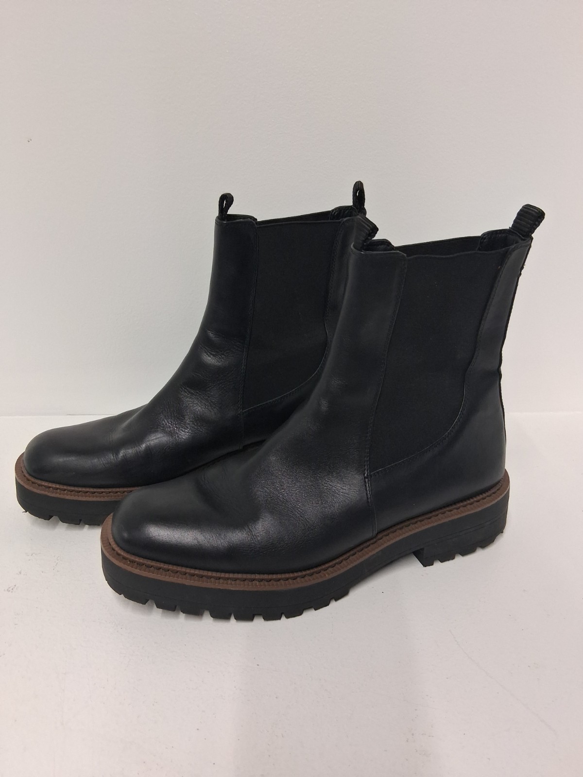 SAM EDELMAN - Laguna Chelsea Boots Men’s Size 13 Black Leather With Lug Sole