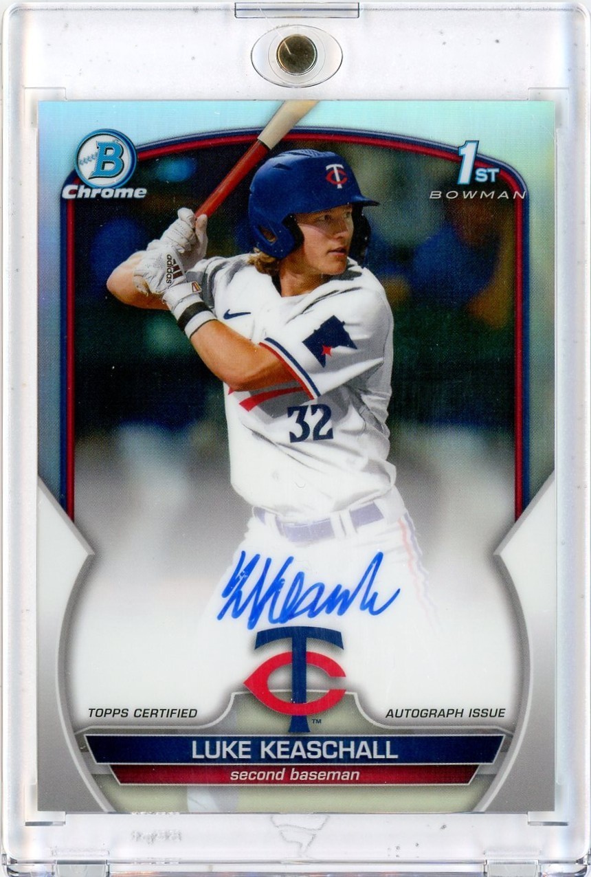2023 Bowman Chrome Luke Keaschall Refractor Auto /499 1st CDA-LK Minnesota Twins