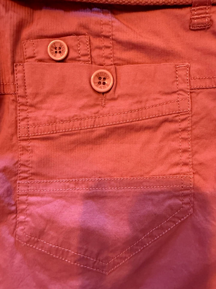 MUDD JEANS MINI FALDA CINTURÓN A CUADROS Melocotón/Naranja FESTIVAL Preppy Boho 11 ¡NUEVO! $36 Foto 3 de 4