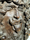 Antique 19th C Walnut Wood Bacchus Carving High Relief Panel Wine Celler Satyr — photo 1