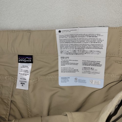 Pantalones Patagonia Para Hombres XL Beige Cremallera Convertible Carga Senderismo Gorpcore Cinturón - Imagen 7 de 11