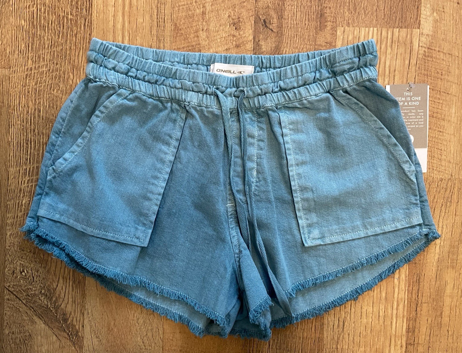 O’Neill Sevie Shorts NWT Size XS in Aqua Blue Lightweight Beachy Frayed