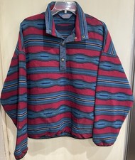 Vintage Pendleton Men s L 100 Virgin Wool Southwestern Aztec Snap Pullover USA