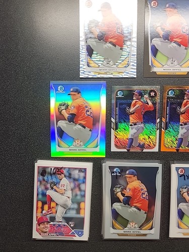 2014 Bowman Prospects Chrome Mark Appel Auto Green Orange Mini Ref Rc +++ - Picture 12 of 17