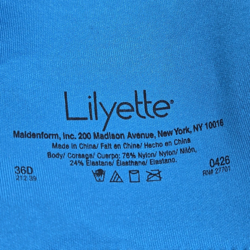 Sujetador Lilyette para mujer 36D azul camiseta con aros correa ajustable Foto 3 de 4