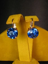 MARIANA JEWELRY EARRINGS SWAROVSKI CRYSTALS BLUE Rose Gold PL Gift Christmas