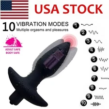Prostate Vibrating Massager Dildo Anal Butt Plug G Spot Sex Toy For Women Men