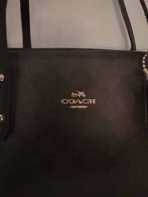 Coach F29208 Zip Top Tote Shoulder Bag, Large - Brown Black