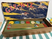 Antique GEE WIZ No. 40 Wolverine Supply Toy Metal Horse Racing Game - SALVAGED