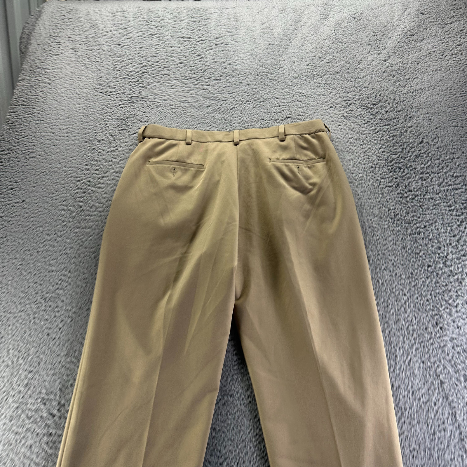 Haggar Cool 18 Pro Pant Mens 36x29 Brown Polyester Dress Straight Office Formal