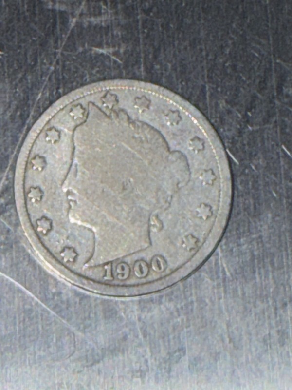 1900 Liberty Head V Nickel 5C With Cents Business Strike Phila KM#112