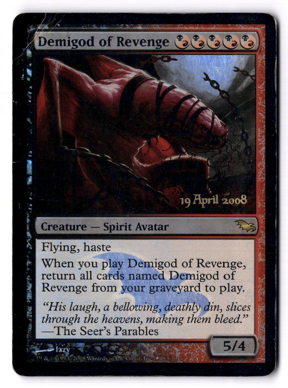 Demigod Of Revenge DMGD* FOIL PRERELEASE ENGLISH 183/301 mtg -UnltdCards