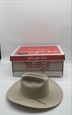 Vintage 90s Bailey Men's Western Hat White 6X Beaver Original Box Sz 7 1/4