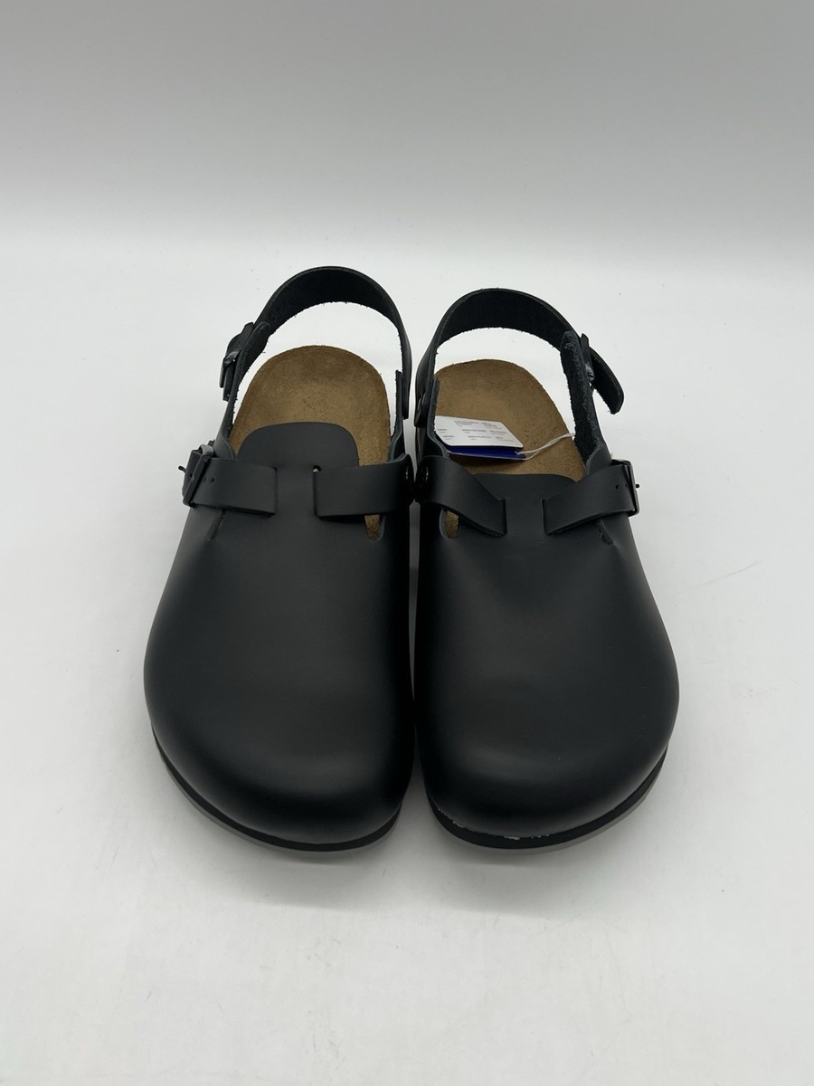 Birkenstock Tokio Super Grip Men 12 Narrow Black Leather Back Trap