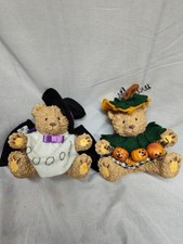 Fall Halloween 5  Resin Teddy Bears Figurines Decor Pumpkin Ghost
