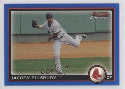 2010 Bowman Chrome Blue Refractor 39/150 Jacoby Ellsbury #145 6ke