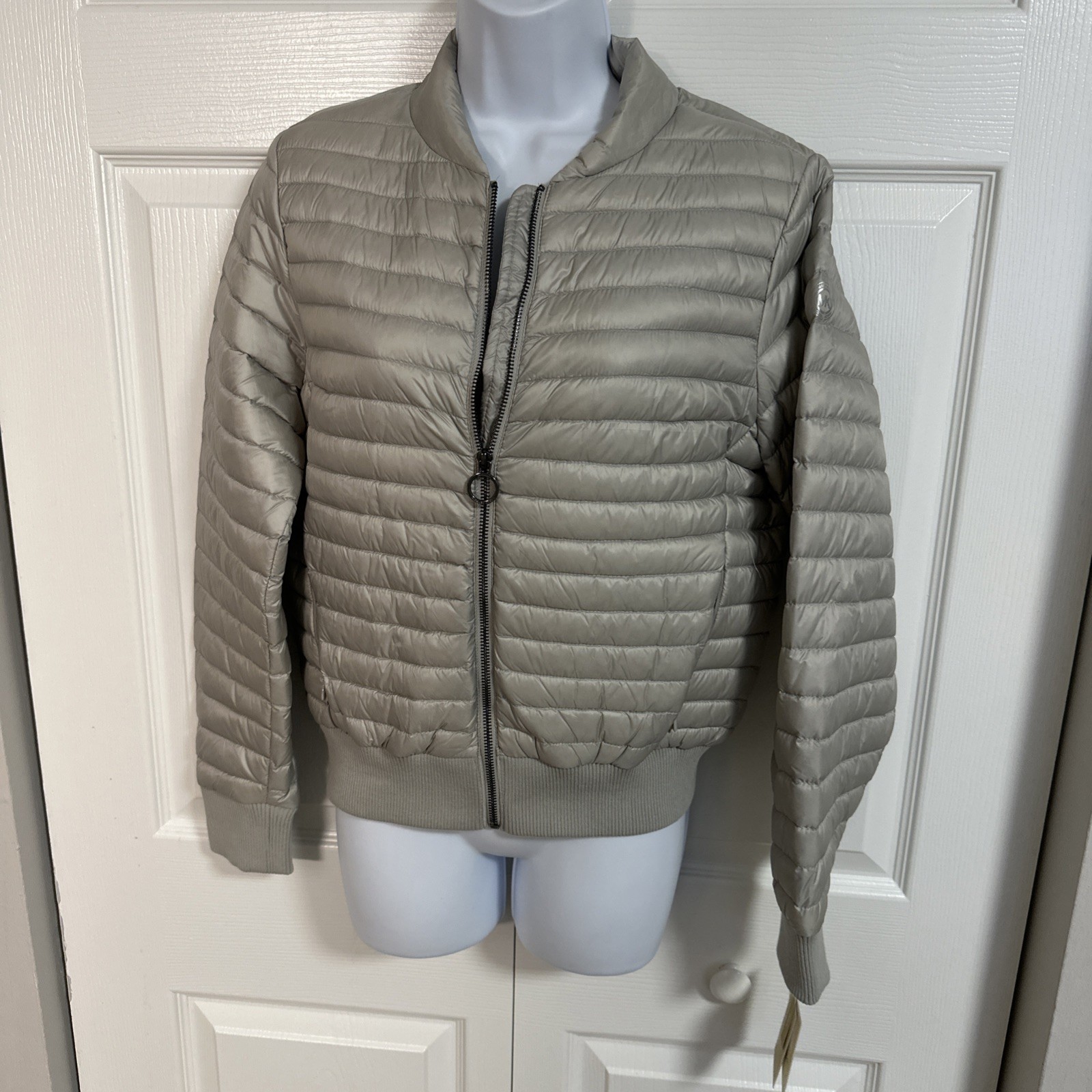 NWT Michael Kors Gray Puffer Jacket Women's Medium