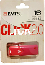 Emtec 16gb Flash Drive Click 2.0 USB Pink NIP