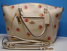 Coach 5838 Floral Prairie Satchel Crossbody Bag Purse EUC
