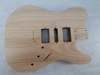 Ash HSH Hardtail Tele guitar body - fits Fender Stratocaster necks