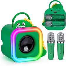 Mini Karaoke Machine for Kids with 2 Wireless Microphones - Toys Gift for Boys G