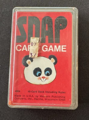 Vtg Whitman Snap Card Game 1970's 45 Deck With Case 4904