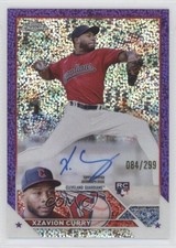2023 Topps Chrome Update Purple Speckle Refractor 84/299 Xzavion Curry Auto n0c