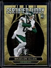 2024 Panini Totally Certified Football Mirror Platinum Gold Braelon Allen #9