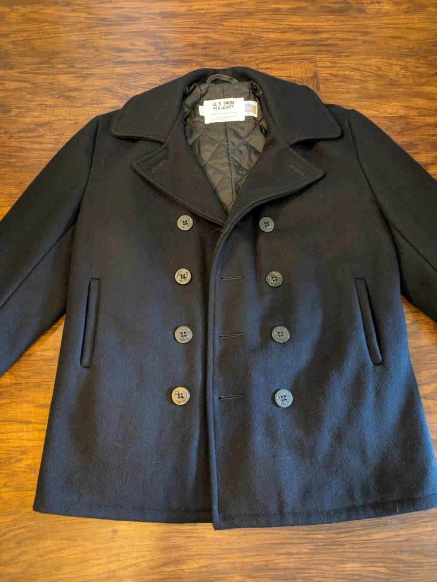 Chaqueta Schott NYC US 740N Pea Chaquetón Talla 42 Hecha en EE. UU.