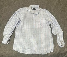 Pronto Uomo Men's 17 1/2 36/37 Tall Checkered Long Sleeve Shirt