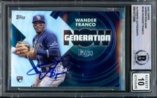 Wander Franco Signed 2022 Topps Generation Now RC GN-4 Rays Auto 10 Beckett