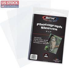 US Stock 5x7 Photo Sleeves 100 Count BCW Clear Acid-Free Archival Storage