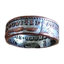 1879 Morgan Silver Dollar 1 Ring Stamped 925 Unknown Large Size