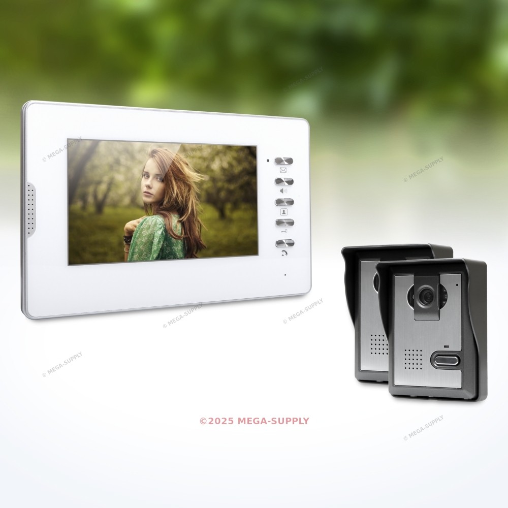 7-Inch HD Video Door Intercom with IR Night Vision for Home Security  