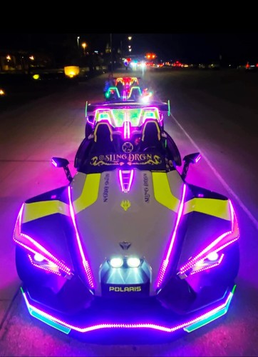 4PCS 3FT Dream Color CHASING Double Row Trucks 3 Wheeler Hood Vent Light Strips - Picture 8 of 8