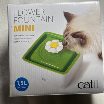 Catit 2.0 Mini Flower Drinking Fountain with Triple Filter, Green