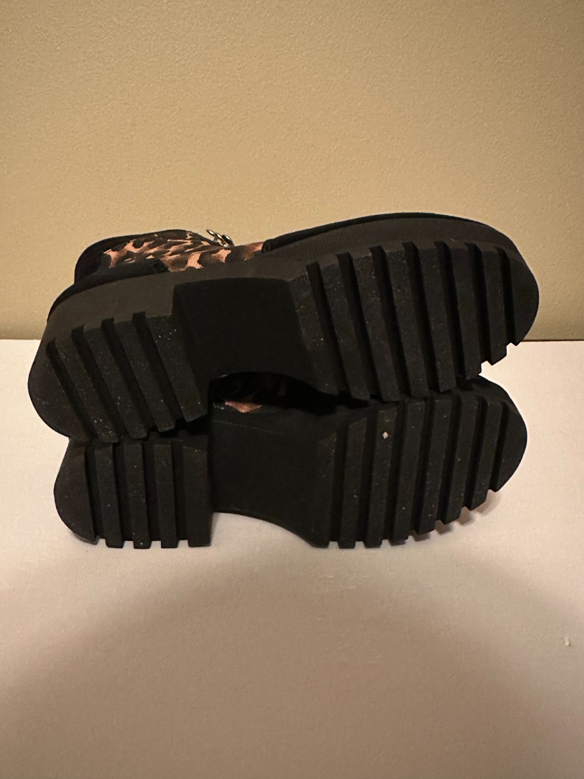 STEVE MADDEN Greater Platform Combat Boot Split Lug Sole Leopard Print Women 7M image 7
