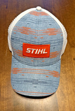 STIHL Outfitters/Outdoors OSFA-Blue/Orange/White Snapback Trucker Hat/Cap-NEW