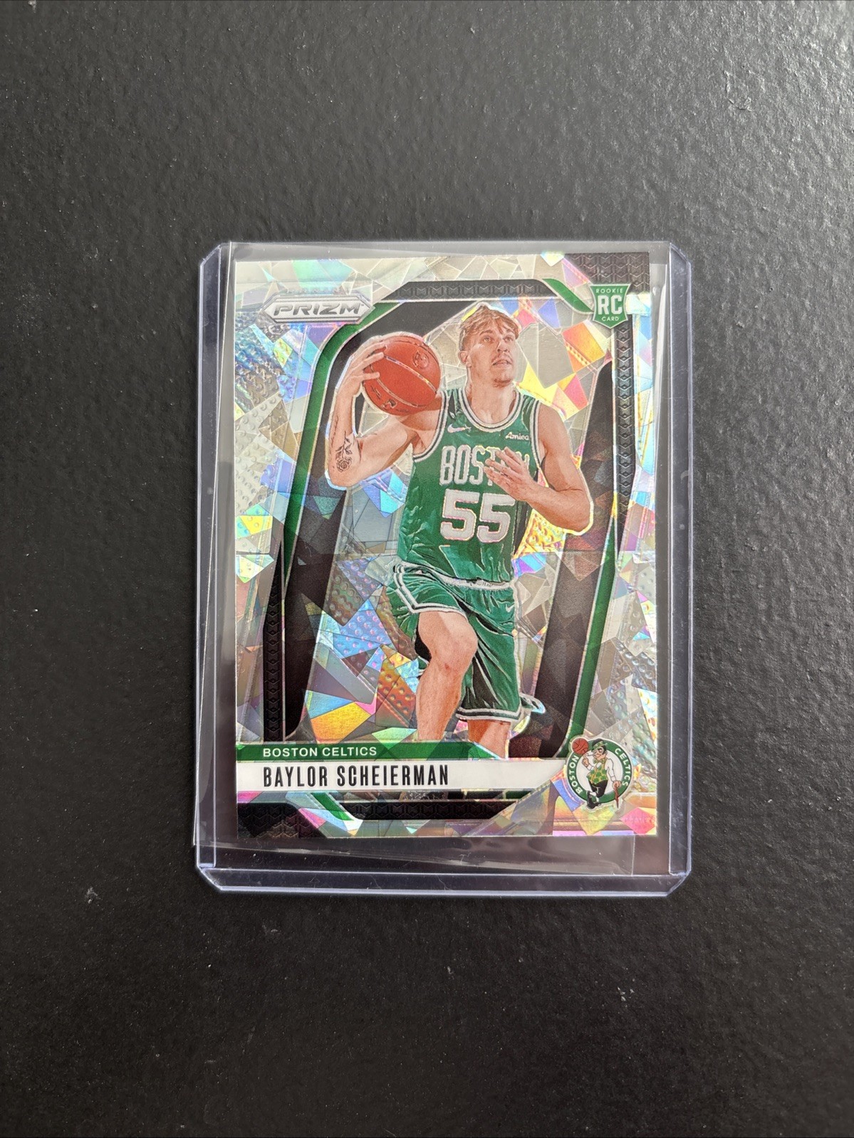2024-25 Panini Prizm - Baylor Scheierman #236 Silver Prizm Cracked Ice (RC)