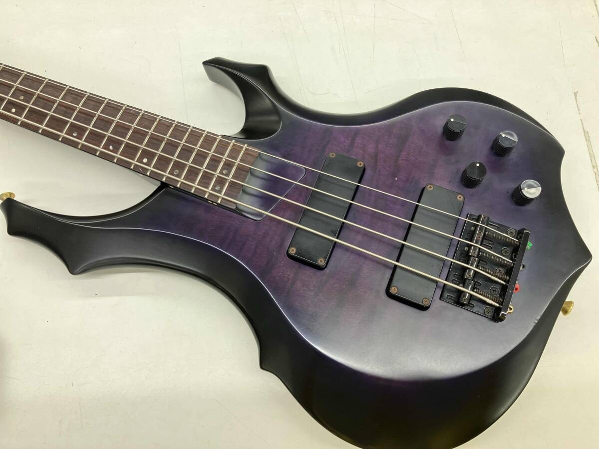 Electric Bass Guitar Edwards by ESP ET-98FR Quilted Top Purple