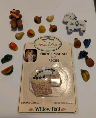 Vintage Retro Refrigerator Magnets Fruit And Vegetables Mini And Two Animals