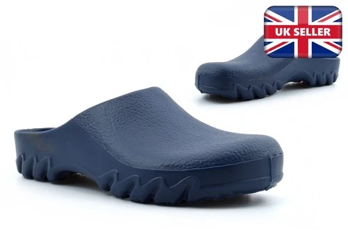 Mens Garden Shoes Womens Garden Shoes Unisex Ladies Clogs Garden Mules Navy Blue