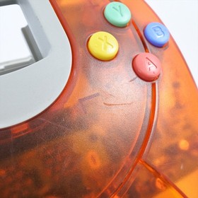Dreamcast Official Controller HKT-7700 Clear Orange Controll Pad SEGA 9163